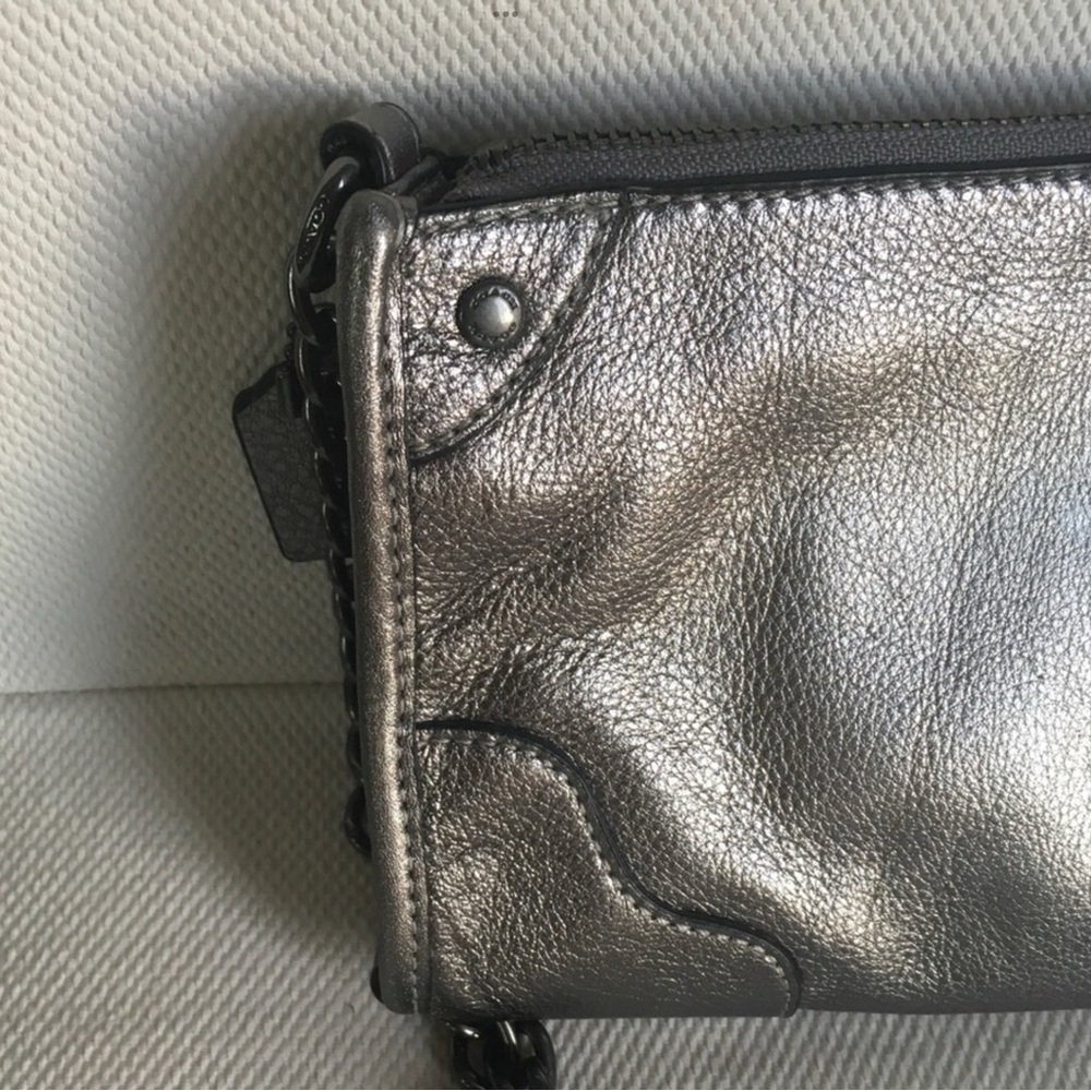 Coach Mickie silver/grey leather - Picture 3 of 5